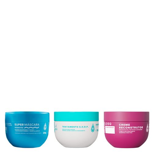 Kit Hidratei Cronograma Capilar - 3 Produtos 250ml Kit Hidratei Cronograma Capilar - 3 Produtos 250ml