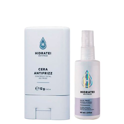 Kit Hidratei Antifrizz Sos Máscara Líquida 60ml + Cera Stick 12g Kit Kit Hidratei Antifrizz Sos Máscara Líquida 60ml + Cera Stick 12g Kit