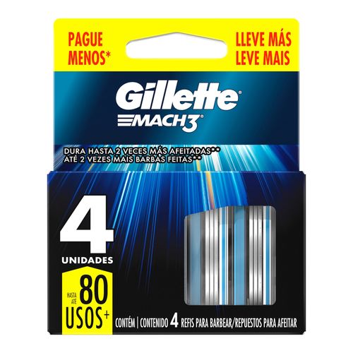 728063---Refil-Para-Barbear-Gillette-Mach3-4-Unidades 728063---Refil-Para-Barbear-Gillette-Mach3-4-Unidades