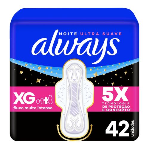 876429---Absorvente-Always-Noites-Tranquilas-com-Abas-Suave-XG-42-Unidades 876429---Absorvente-Always-Noites-Tranquilas-com-Abas-Suave-XG-42-Unidades