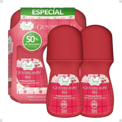 Desodorante Giovanna Baby Rollon Cherry C/2 Unidades