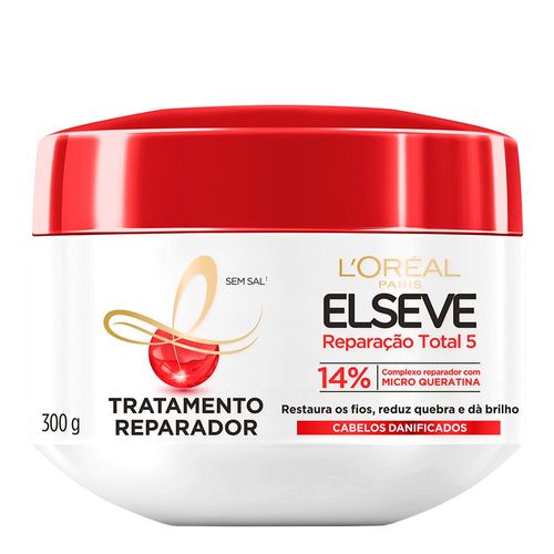 Creme Tratamento Elseve Reparação Total 5 300g Creme Tratamento Elseve Reparação Total 5 300g