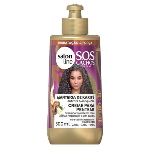 Creme De Pentear Salon Line SOS Manteiga De Karité 300ml Creme De Pentear Salon Line SOS Manteiga De Karité 300ml
