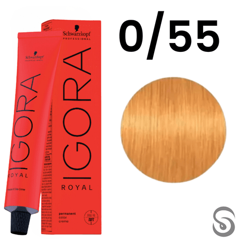 Coloração Schwarzkopf Igora Royal 60ml Cor:0-55 Tom Mistura Dourado