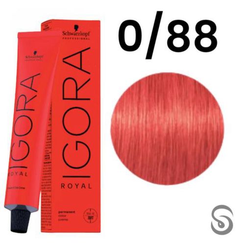 Coloração Schwarzkopf Igora Royal 60ml Cor:0-88 Tom Mistura Vermelho Coloração Schwarzkopf Igora Royal 60ml Cor:0-88 Tom Mistura Vermelho