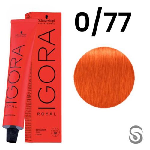 Coloração Schwarzkopf Igora Royal 60ml Cor:0-77 Mistura Cobre Coloração Schwarzkopf Igora Royal 60ml Cor:0-77 Mistura Cobre