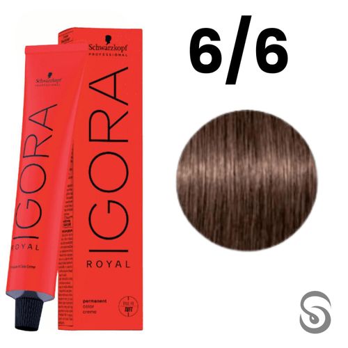 Coloração Schwarzkopf Igora Royal 60ml Cor:6-6 Louro Escuro Marrom Coloração Schwarzkopf Igora Royal 60ml Cor:6-6 Louro Escuro Marrom