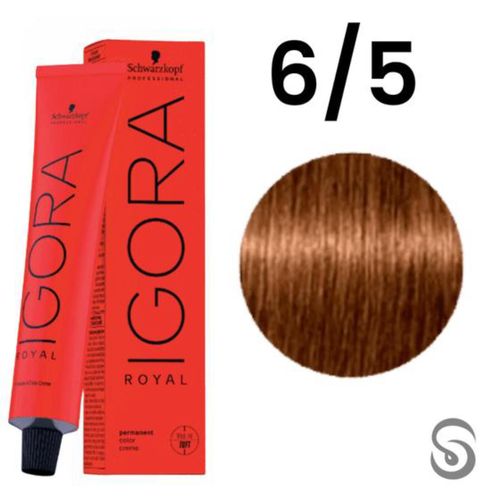 Coloração Schwarzkopf Igora Royal 60ml Cor:6-5 Louro Escuro Dourado