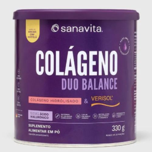 Colágeno Duo Balance Abacaxi Hortelã Sanavita 330g Colágeno Duo Balance Abacaxi Hortelã Sanavita 330g