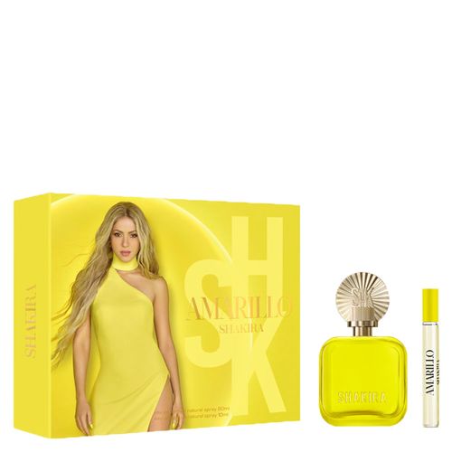 Kit Coffret Perfume Shakira Amarillo Feminino Eau de Parfum 80ml + Miniatura 10ml Kit Kit Coffret Perfume Shakira Amarillo Feminino Eau de Parfum 80ml + Miniatura 10ml Kit