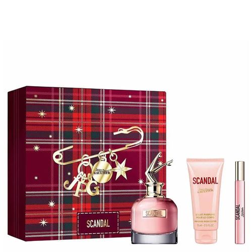 Kit Perfume Jean Paul Gaultier Scandal Masculino - Eau de Parfum 80ml + Loção Corporal 75ml + Eau de Parfum 10ml Coffret