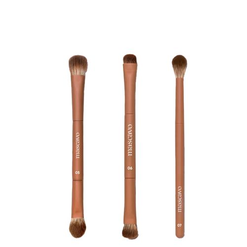 Kit de Pincéis de Maquiagem Mascavo Pro Series Eyes Brush Kit Kit de Pincéis de Maquiagem Mascavo Pro Series Eyes Brush Kit