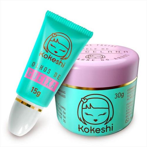 Kit Kokeshi Pele de Porcelana + Olhos de Gueixa Hidratante