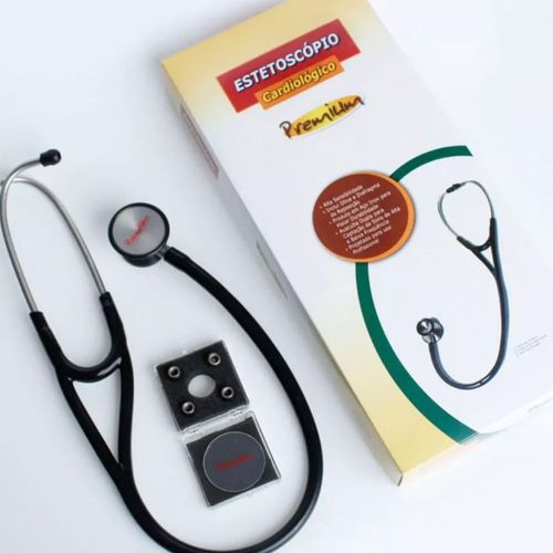 Estetoscópio Cardiológico Premium Preto