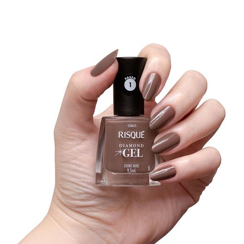 Esmalte Risque Diamond Gel Couro Nude Esmalte Risque Diamond Gel Couro Nude