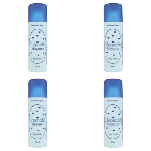 Kit c/4 Unidades de Desodorante Spray Channelle 90g Frescor