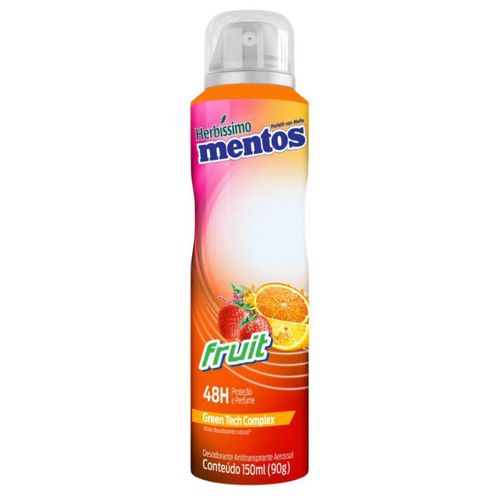 Kit c/4 Unidades de Desodorante Aero Herbissimo Mentos 300ml Fruit Kit c/4 Unidades de Desodorante Aero Herbissimo Mentos 300ml Fruit