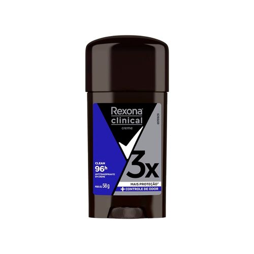Kit c/4 Unidades de Desodorante Rexona Creme For Men Clean 58g