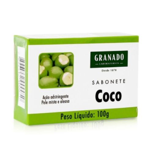 Kit c/4 Sabonete em Barra Coco 100g Pele Mista e Oleosa Granado Kit c/4 Sabonete em Barra Coco 100g Pele Mista e Oleosa Granado