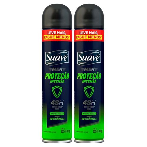 Kit c/2 Unidades de Desodorante Suave Aero Men Proteção Intensa 200ml Kit c/2 Unidades de Desodorante Suave Aero Men Proteção Intensa 200ml
