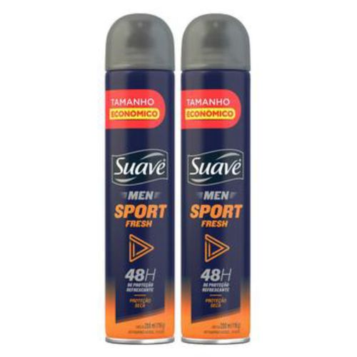 Kit c/2 Unidades de Desodorante Suave Aero Men Sport 200ml Kit c/2 Unidades de Desodorante Suave Aero Men Sport 200ml