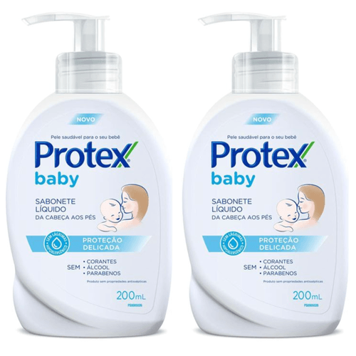 Kit c/2 Sabonetes Líquido Protex Baby Cabeça aos Pés 200ml Kit c/2 Sabonetes Líquido Protex Baby Cabeça aos Pés 200ml