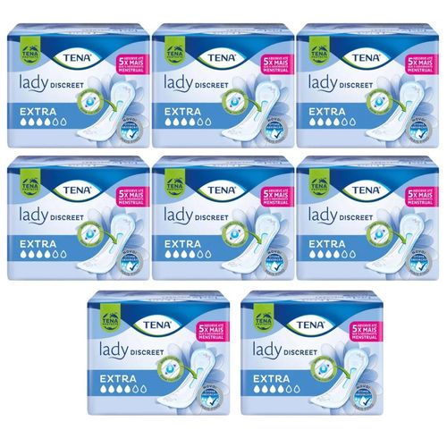 Kit c/8 Absorventes Tena Lady Discreet Extra 8 Unidades cada Kit c/8 Absorventes Tena Lady Discreet Extra 8 Unidades cada