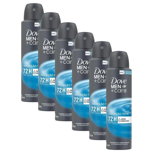 Kit c/6 Unidades de Desodorante Dove Aero Men Cuidado Total 250ml