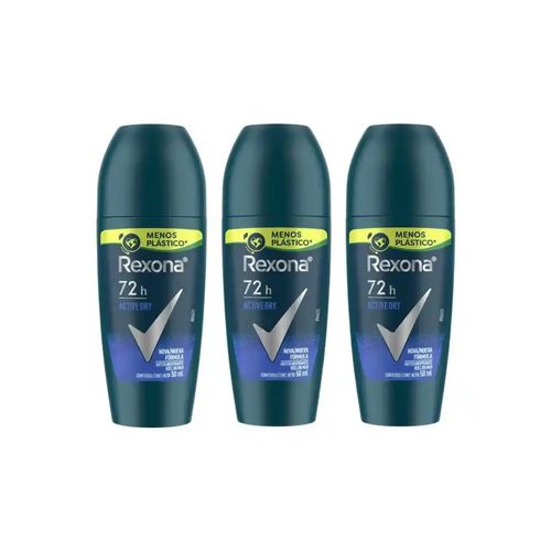 Kit c/3 Unidades de Desodorante Rexona Rollon Xtra Cool 50ml