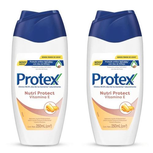 Kit c/2 Sabonetes Liquido Protex 250ml Vitamina E