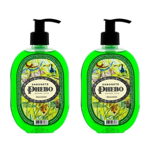 Kit c/2 Sabonetes Liquido Phebo Odor De Rosas 320ml Amazonian