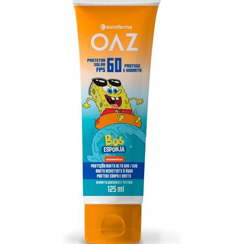 Protetor Solar Infantil Oaz Fps60 Bob Esponja 125Ml Protetor Solar Infantil Oaz Fps60 Bob Esponja 125Ml