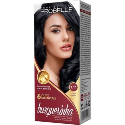 Tonalizante Burguesinha Cor: 1.11 Preto Azulado Probelle 50ml Tonalizante Burguesinha Cor: 1.11 Preto Azulado Probelle 50ml