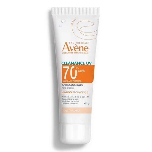Protetor Solar Facial Cleanance Uv Antioleosidade Tom 1 Claro FPS70 Avène 40g