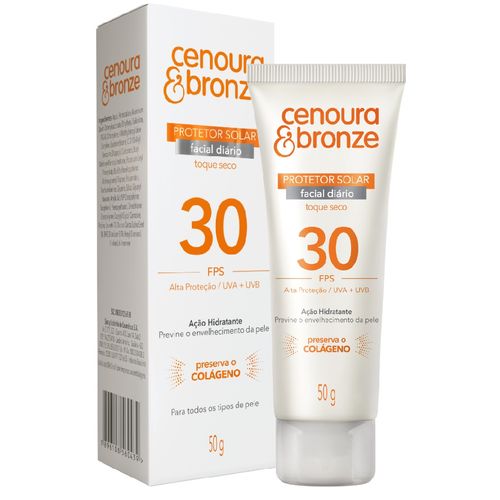 Protetor Solar Facial Cenoura & Bronze FPS30 com 50g Protetor Solar Facial Cenoura & Bronze FPS30 com 50g
