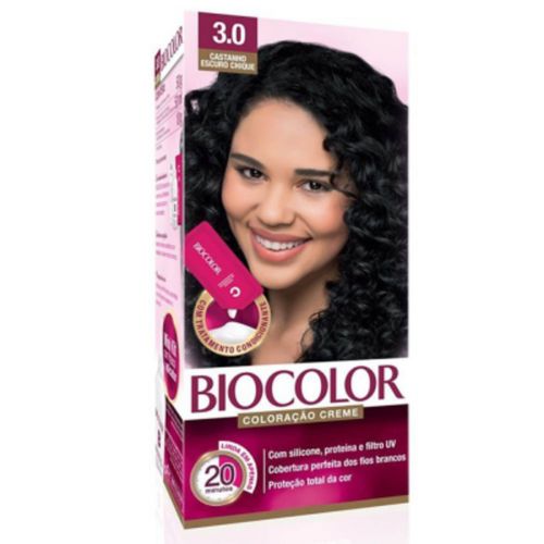 Tinta de Cabelo Biocolor Mini Cor: 3.0 Castanho Escuro Chique