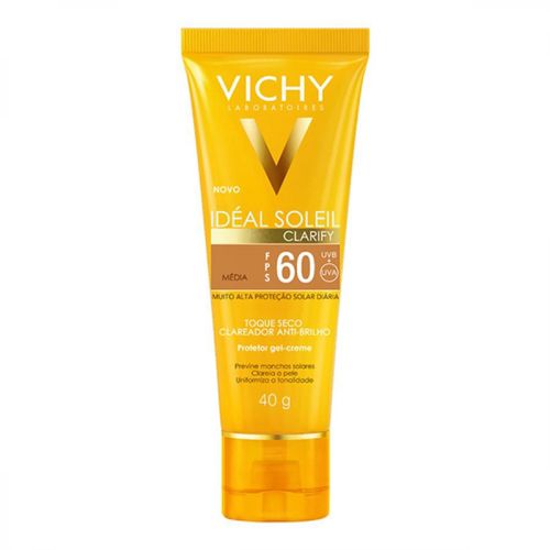 Protetor Solar Vichy Ideal Soleil Clarify FPS60 Média 40g Protetor Solar Vichy Ideal Soleil Clarify FPS60 Média 40g