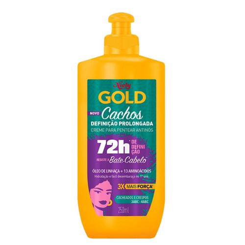 Niely Creme de Pentear Gold Cachos Definição Prolongada 250ml Niely Creme de Pentear Gold Cachos Definição Prolongada 250ml