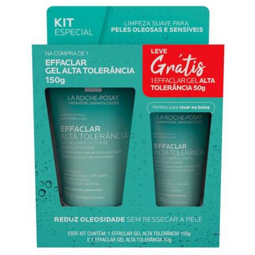 La Roche-Posay Kit – Gel de Limpeza Facial Effaclar Alta Tolerância 150g + 50g