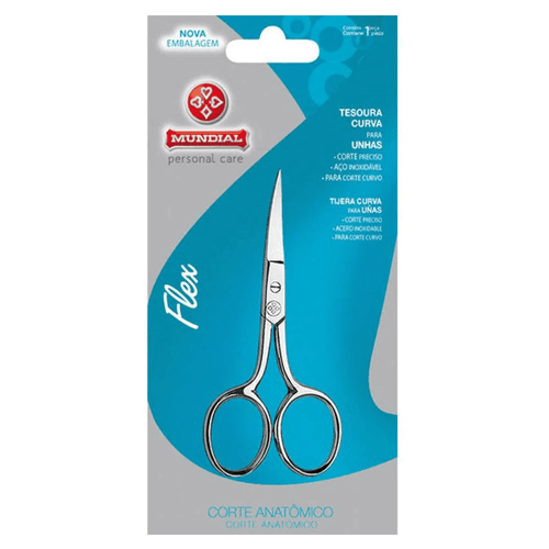 Tesoura Mundial Unha Flex Curva 9cm Bc-327 Tesoura Mundial Unha Flex Curva 9cm Bc-327