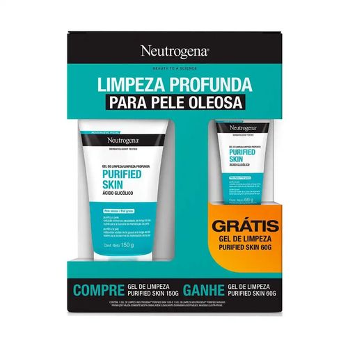 Kit Neutrogena Purified Skin Gel de Limpeza Facial 150g + 60g Kit Neutrogena Purified Skin Gel de Limpeza Facial 150g + 60g