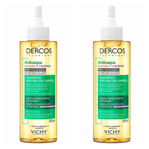 Kit com 2 Unidades de Espuma de Limpeza Vichy Dercos Anticaspa Para Cabelos Crespos e Cacheados 200ml Kit com 2 Unidades de Espuma de Limpeza Vichy Dercos Anticaspa Para Cabelos Crespos e Cacheados 200ml
