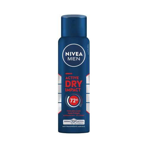 Kit com 3 Unidades de Desodorante Antitranspirante Aerosol NIVEA Dry Impact 150ml