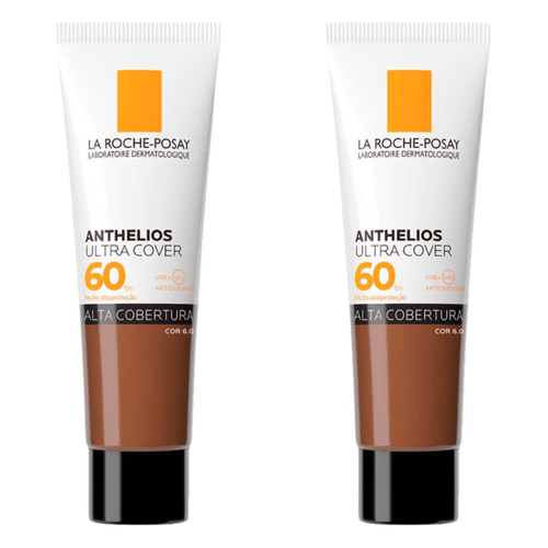 Kit com 2 Unidades de Protetor Solar Facial FPS 60 La Roche-Posay Anthelios Ultra Cover 6.0 30g