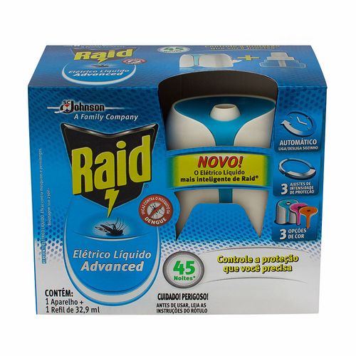 Kit-Aparelho-Eletrico-Refil-45-Noites-Raid-Advanced-558788 Kit-Aparelho-Eletrico-Refil-45-Noites-Raid-Advanced-558788
