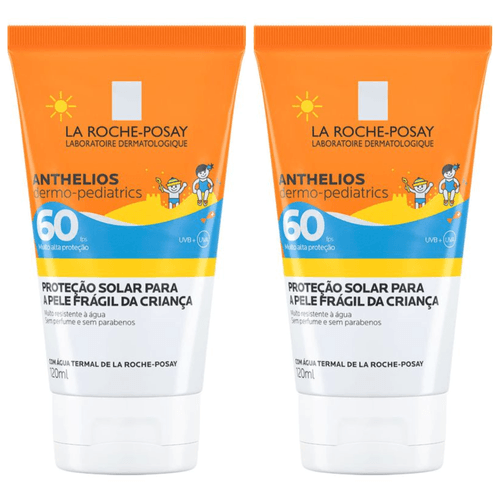 Kit com 2 Unidades de Anthelios Dermo Pediatrics Protetor Solar Infantil La Roche-Posay FPS60 120ml Kit com 2 Unidades de Anthelios Dermo Pediatrics Protetor Solar Infantil La Roche-Posay FPS60 120ml