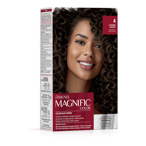 Kit Coloração Magnific Color Amend Cor: 4.0 Castanho Natural