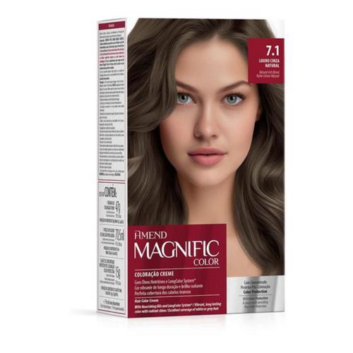 Kit Coloração Magnific Color Amend Cor:7.1 Louro Cinza Natural Kit Coloração Magnific Color Amend Cor:7.1 Louro Cinza Natural