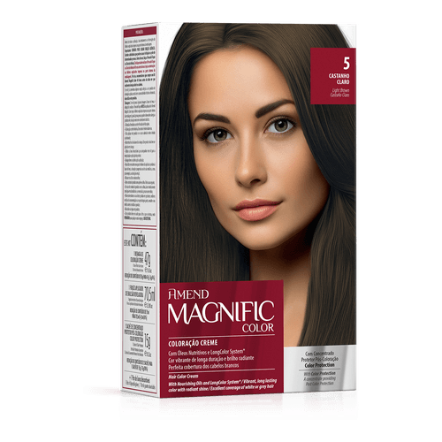 Kit Coloração Magnific Color Amend Cor: 5.0 Castanho Claro Kit Coloração Magnific Color Amend Cor: 5.0 Castanho Claro