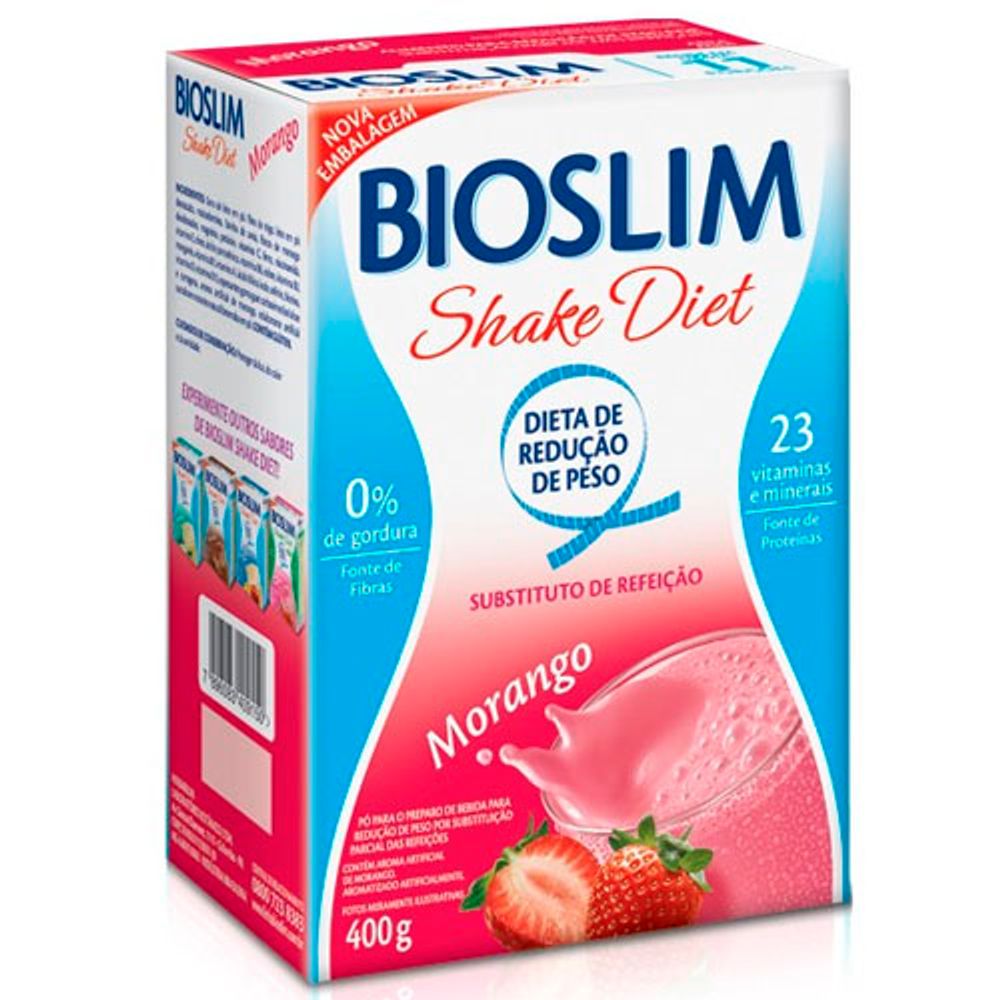 Shake Diet Bioslim Morango 400g - Drogarias Pacheco